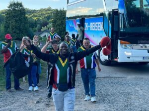 SA team arriving in Zlotoryja